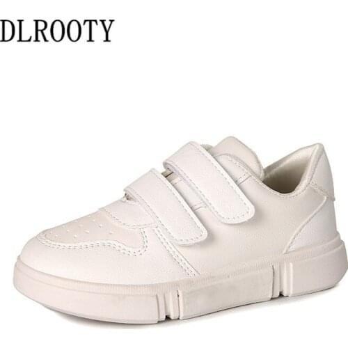 New Sport Children Shoes Kids Boys Girls Sneakers White Summer Autumn Net Breathable Casual Shoes Hook & Loop Flat Running