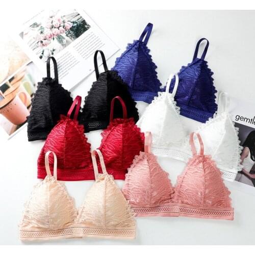 Lace Tube Top Beauty Back Women Bra Adjustment Shoulder Strap Wrapped Chest Sexy Three Breasted Bra Thin Cup Underwear