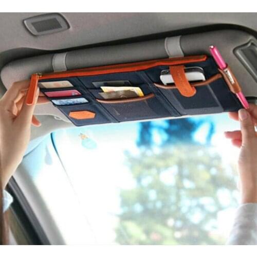Car-styling Car Sun Visor Card Package Holder Multifunction In-Car Pocket Organizer Pouch Bag Pocket Auto Tidying Accessories