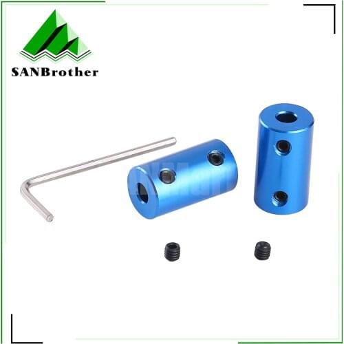 Blue Flexible Shaft Coupler Aluminum Alloy Coupling Bore 6*6mm 6.35*8mm 8*10mm 3D Printer Parts Flexible Shaft Coupler Screw For