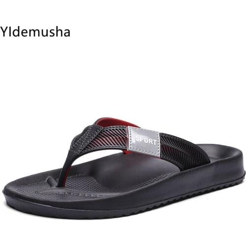 2021 New Arrival Summer Mens Flip Flops High Quality Mens Beach Sandals Anti-slip Zapatos Hombre Casual Mens Shoes Wholesale