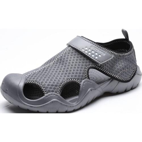 New Mens Crocks Sandals Mesh Deck Lightweight Beach Sandals Fisherman Shoes for Men 2021 Newrt76