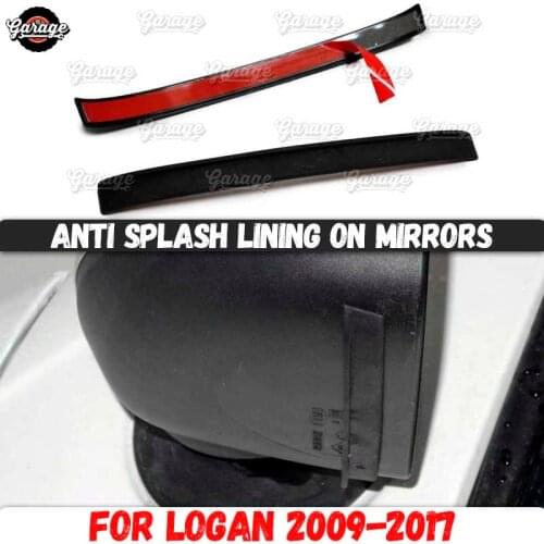 Anti-splashes lining for Renault Logan 2009-2017 on mirrors 1 set / 2 pcs ABS plastic accessories car styling tuning