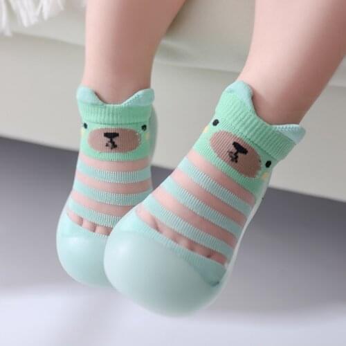 Baby sock shoes summer cute animal style baby home non-slip floor socks soft rubber bottom baby toddler shoes