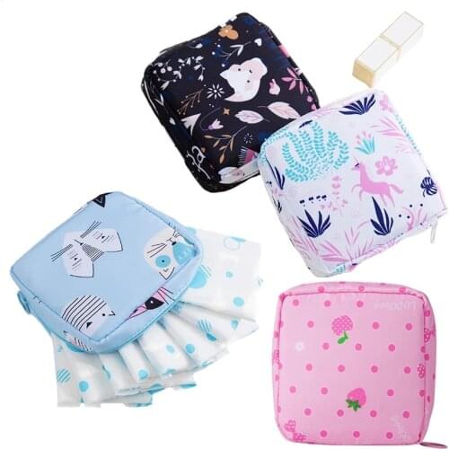 New Tampon Storage Bag Sanitary Pad Pouch Women Napkin Cosmetic Bags Organizer Makeup Lipstick Bag Girls Tampon Holder Organizer