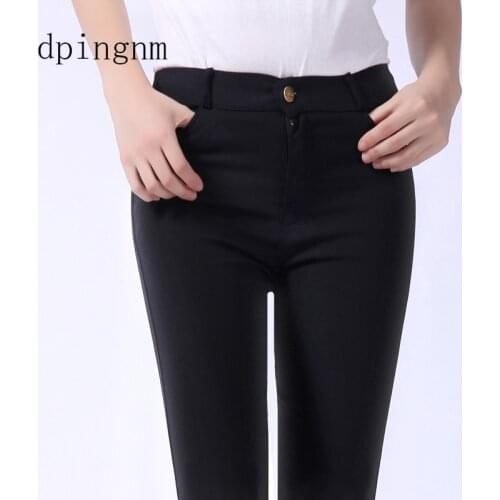 2019 NEW womens casual OL office Pencil Trousers Girlss cute 5 colour Slim Stretch Pants fashion Candy Jeans Pencil Trousers