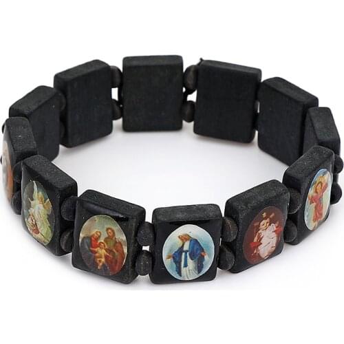 Wholesale Jewelry Jesus Bracelet Virgin Mary Cross Exquisite Random Picture Christian Supplies Gifts Accessories Bracelet Whol