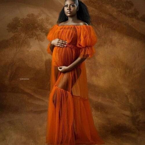 Off Shoulder Illusion Ruffles Night Gowns Sexy Women Lingerie Tiered Sleepwear Nightdress Bridal Boudoir Robe Holiday Wedding