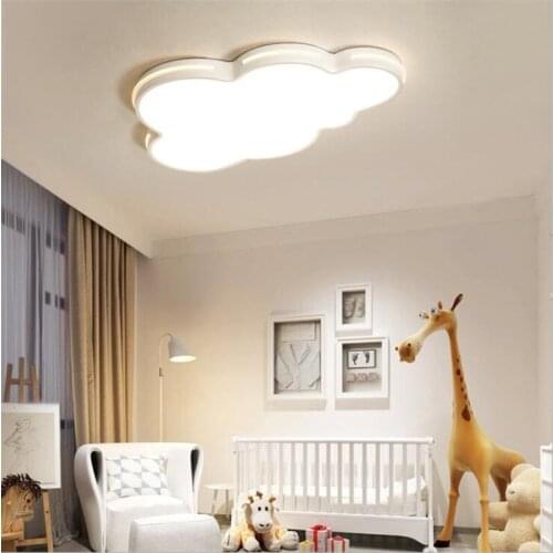Modern Cloud Kids' Room Led Dimmer Ceiling Lamp Fashion Nordic White Cartoon Lighting Fixture 2637