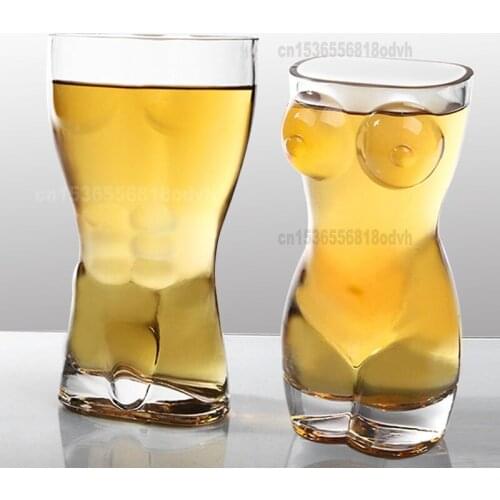 Glass Cup Creative Personality Cup Painted Transparent Glass Beer Mug Bar and Nightclub Liquor
