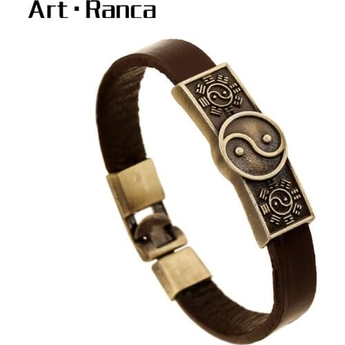 Taiji Round Leather General Magic Luck Outdoor Leisure Bracelet