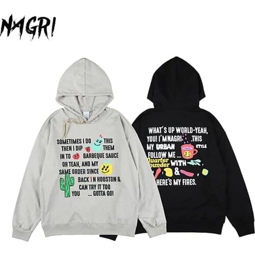 NAGRI Hoodies Men Harajuku Sweatshirt Long Sleeve Hoodie Hip Hop Streewear Fashion Casual Hooded Pullover Winter