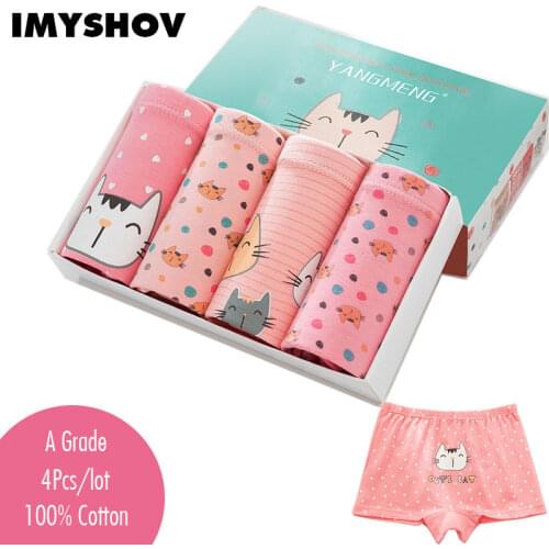 Panties For Girls Underwear Kids Boxers Children Culotte Underpants Girl Briefs Calcinha Infantil Toddler Baby Pantys Boxer 4Pcs