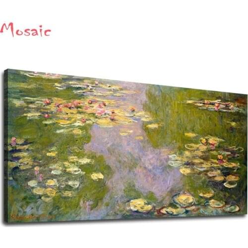 Water Lilies Diamond painting cross stitch kits Diamond embroidery mosaic painting Blue Garden Scenery home Decoration