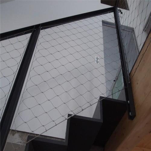 High Tensile Architectural Protective Stainless Steel Wire Rope mesh for stairs railling / Inox cable mesh