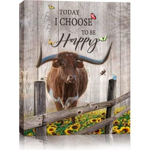 Animal Cattle Canvas Painting HD Wall Artwork Bedroom Pictures Room Posters Prints Cattle Painting Wall Art Nordic Decoration