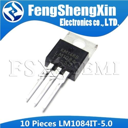 10PCS LM1084IT-5.0 TO220 LM1084-5.0 LM1084T-5.0 LM1084IT-5 5V 5A Low Dropout Positive Regulators