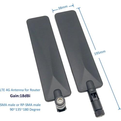 Factory Wholesale 18dBi High Gain External Lte 4G Foldable SMA male Rubber Duck Antenna omni wireless 2.4g wifi antena