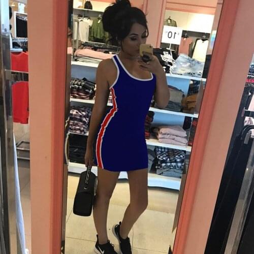 2020 Vadim Rushed Hot Sale None Vestidos De Fiesta Robe Office Dress Female Summer Stripe Bump Color Condole Belt Vest