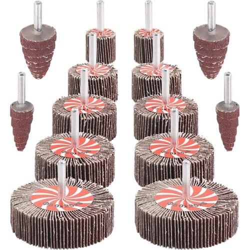 14 Pack Abrasive Flap Wheel Sander Sanding Flap Grinding Wheels 80 Grit Aluminum Oxide for Remove Rust and Weld Burr CNIM Hot