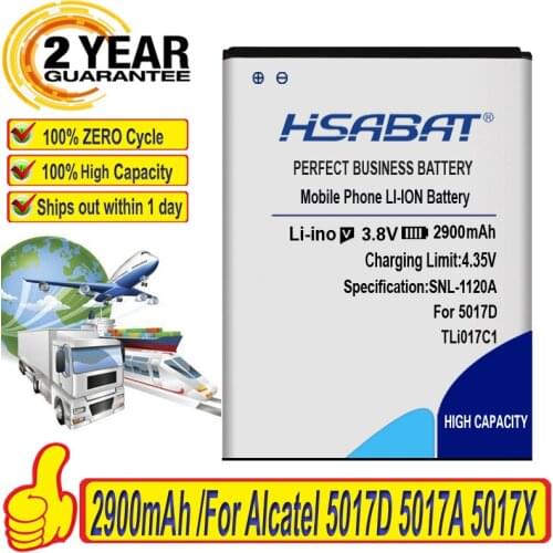 HSABAT TLi017C1 2900mAh Battery For Alcatel One Touch PIXI 3 4.5" 5019D 5017D 5017A 5017X 5017 5027B Batteries