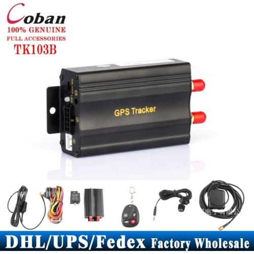 40Pcs/Lot Coban Car Tracker GPS TK103B+Remote Control Rastreador Veicular Portoguese Manual PC&Web System