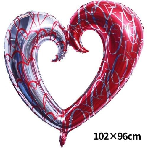 Jumbo size Heart-shaped Aluminum Balloons Colorful Wedding Birthday Party Balloons Add A Cheerful Atmosphere Decorations