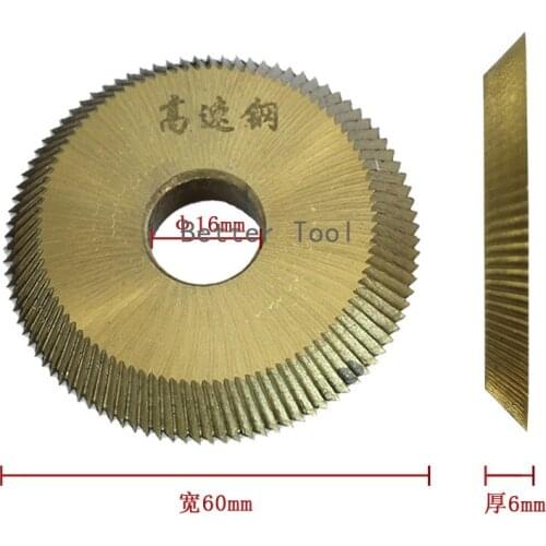 HSS 16x60x6mm Key Cutting Blade For 238BS Or 2AS Or RH-2 Or BW-9 Horizontal Key Machine Disk Cutter Locksmith Tools