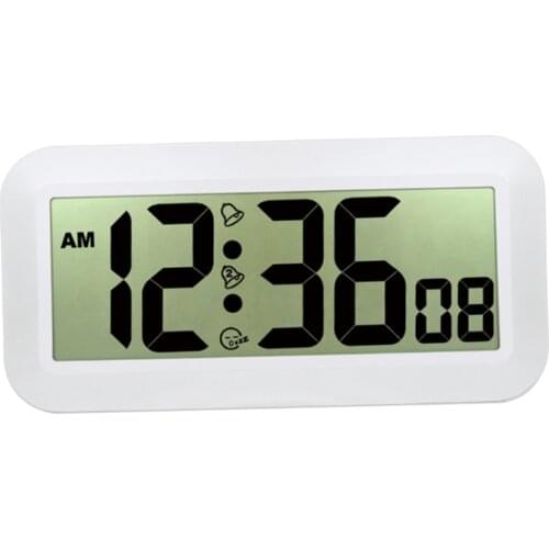 Electronic LCD Wall Clock with 6-Large Digits for Living Room Decoration