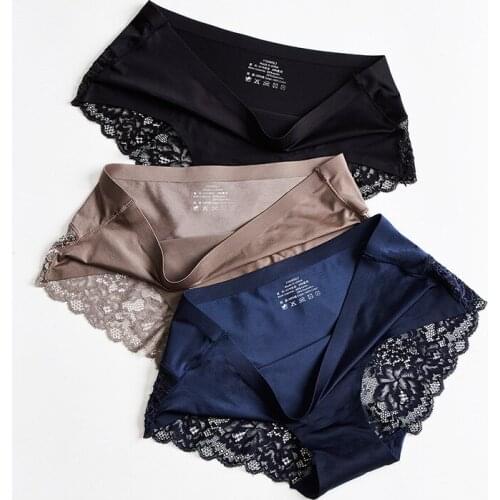European and American luxury pearly lace stitching sexy panties A piece of unmarked womens underpants triangle pants