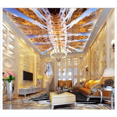 Custom photo wallpaper 3 d ceiling murals wallpapers european-style buildings ceiling mural frescoes wall papers home decoration