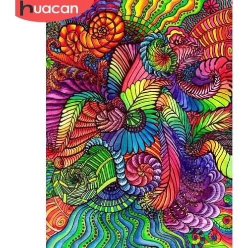Huacan Official Store Diamond Painting Flower Diamond Mosaic Diamond Embroidery Abstract Rhinestone Picture Craft Kit