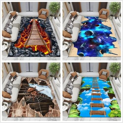 Illusion 3D Living Room Carpets Doorway Entrance Doormat Bedside Area Rug Kitchen Rugs Corridor Anti-skid Floor Mat Decoration