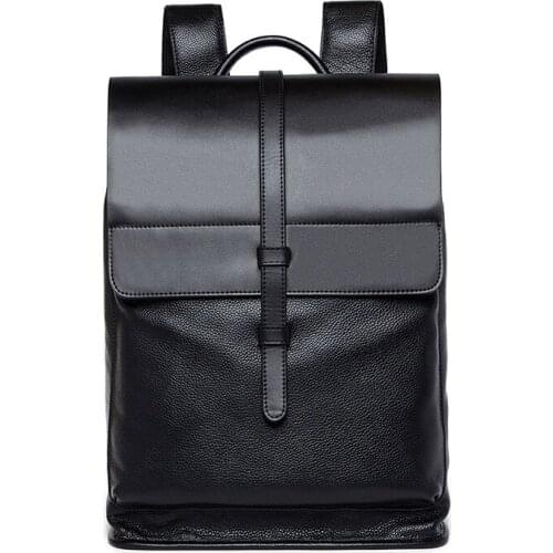 Leather Men Backpack Large Capacity Men Travel Bag Bag Laptop Backpack Noble Atmosphere New High Quality