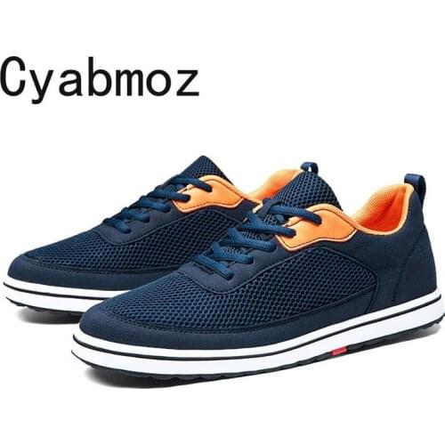 Men Breathable Mesh Sneakers Comfortable Height Increasing Taller 6CM Casual Shoes Fashion Summer Man Shoe