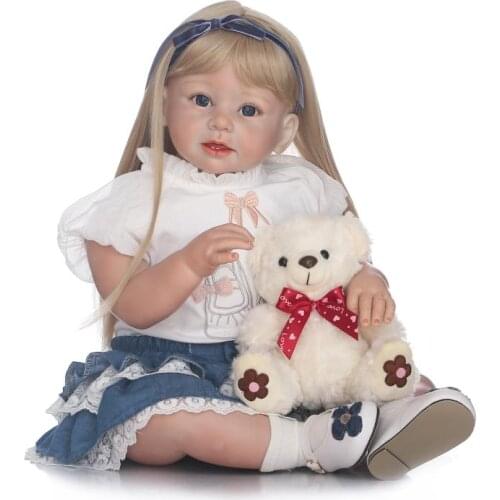 NPK handmade silicone reborn baby dolls 28" 70CM reborn toddler girl dolls gift clothing shop model bebe alive bonecas