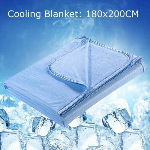 71x79'' Queen & King Size Summer Weighted Cooling Blanket Throw Cool-to-Touch Tech Fiber Breathable Silk Cooling Sheet Comforter