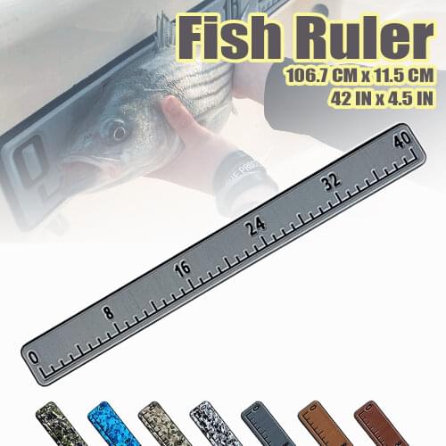 40" EVA Foam Fish Ruler for Fishing Boats Yacht Non-skid Surface Strong Self Adhesive Pad Waterproof Fishing Measurement devices