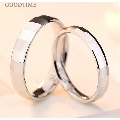 Fashion 100% Real 925 Sterling Silver Rings Wedding Bridal Scale Bamboo Ring Couple Jewelry Finger Ring Valentine Gift Engraved