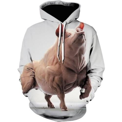 New 2020 Autumn Winter Brand Mens Hoodies Sweatshirts Men High Quality animal pig 3D Printing Long Sleeve Fashion pullover