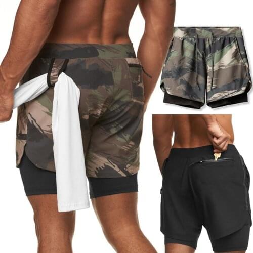 GITF 2020 Running Men Shorts Summer Sports Quick-Dry Wear Jogging Shorts Male Gyms Fitness Workout Sportwear Compression Shorts
