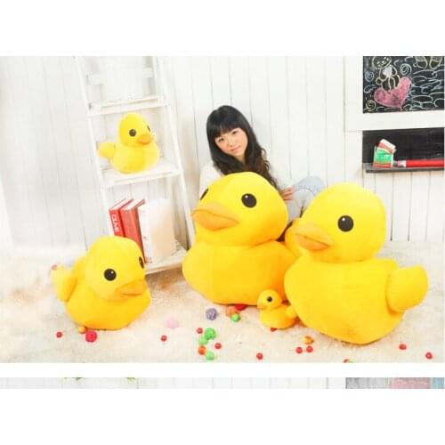 Stuffed toy lovely yellow duck plush toy soft duck doll pillow , birthday gift s4622