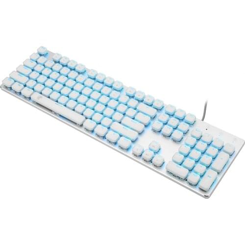 OA 104keys Low Profile Crystal Mechanical Keyboard 9 Backlight Modes Waterproof Lightweight Gaming Keyboard - Blue Light