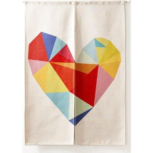 Nordic Home Door Curtains Home Decor Living Room Decorations Partition Short Curtains Modern Simple Animal Cloth Curtain