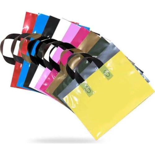 50pcs/pack Gift Clothing Cosmetic Blank Plastic Portable Hand Packing Bag Coat Shoe Store Shopping Bag Child Doll Gift Bags