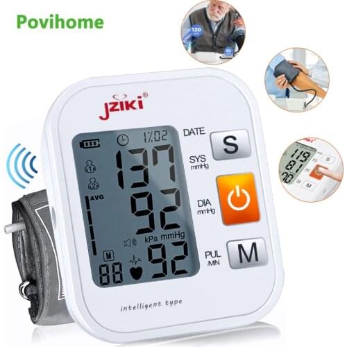 With Voice Blood Pressure Monitor Household Sphygmomanometer Electronic Blood Pressure Meter Tonometer Automatic Digital BP