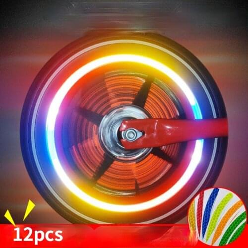 Balance Bike Bicycle Reflective Strip Decorative Stickers Luminous Laser Car Tire Stickers Modified Accessories