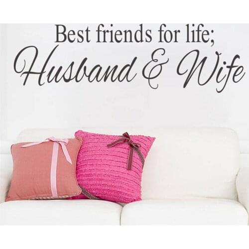Warm quote romantic love Husbans Wife Best Friend home decal wedding decoration wall sticker gift for boy girl friend stickers