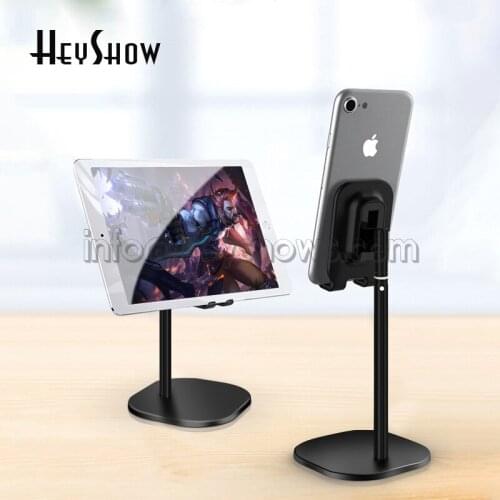 Universal Aluminum alloy Phone Tablet Adjustable Angle Telescopic Holder Desktop Stand For IPhone Samsung Huawei Xiaomi Phone