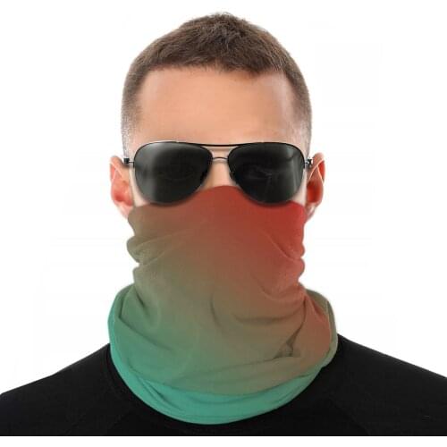 Color Gradient Magic Scarf Half Face Mask Unisex Halloween Tube Mask Tubular Bandanas Dustproof Headwear Biking Camping